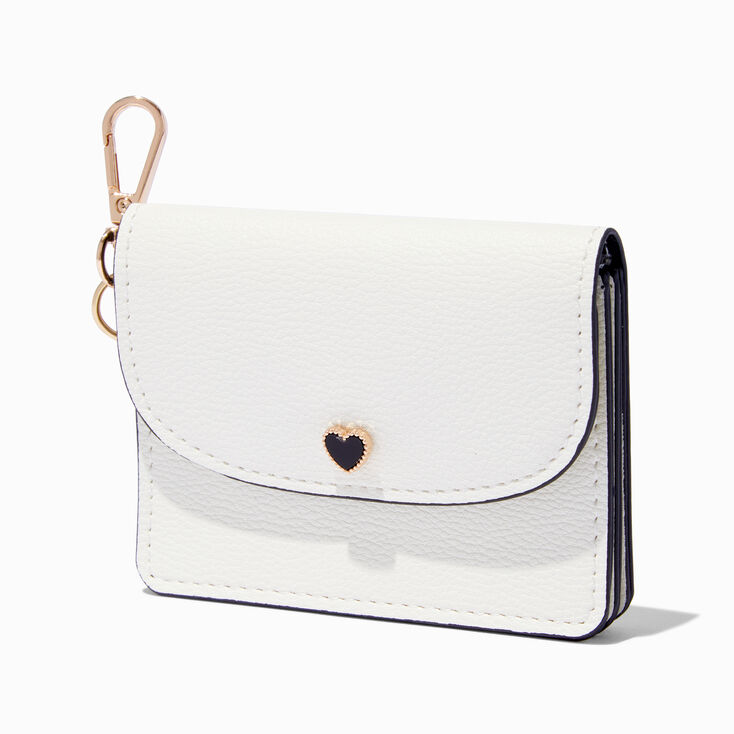 Black Heart White Card Case,