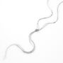 Silver Knotted Rope Long Necklace,