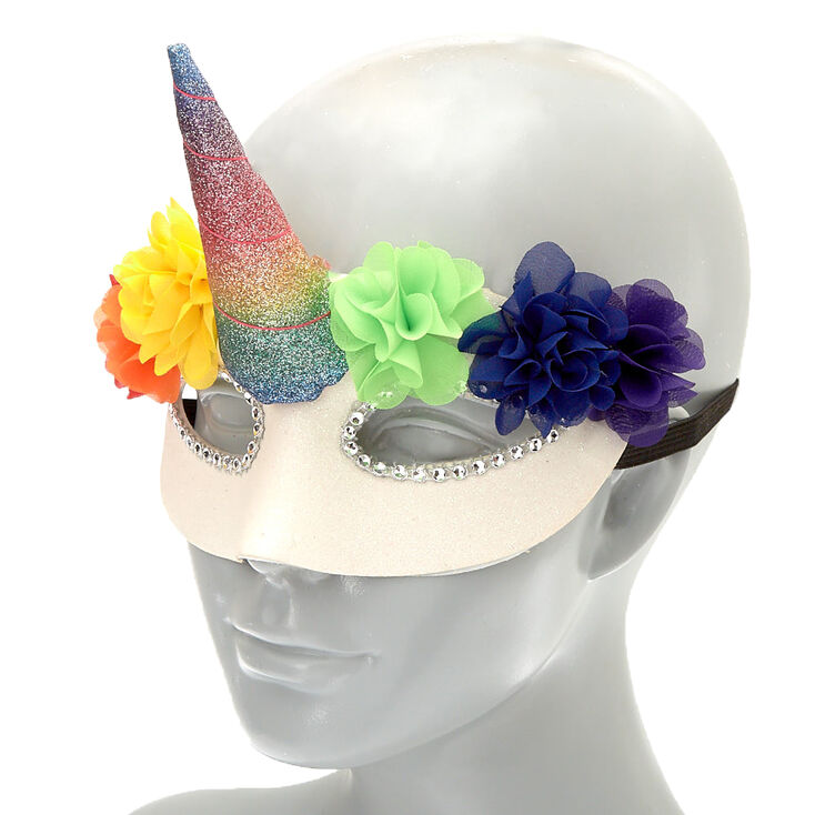 Floral Rainbow Unicorn Mask,