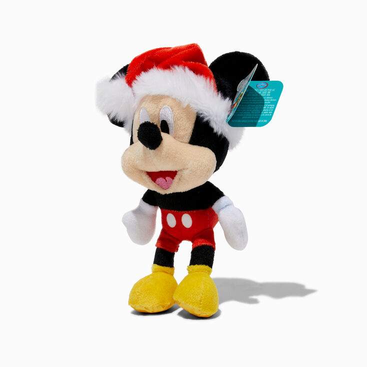 Disney Mickey Mouse Santa Hat 7&quot; Plush Toy,