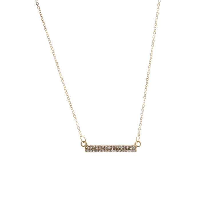 Claire's Collier à barre en strass