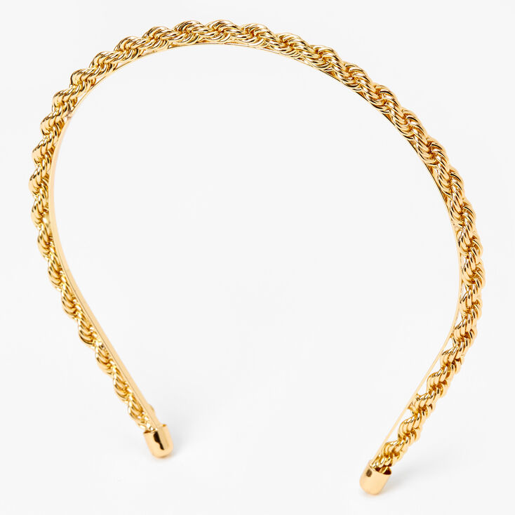 Twisted Gold Chain Headband,