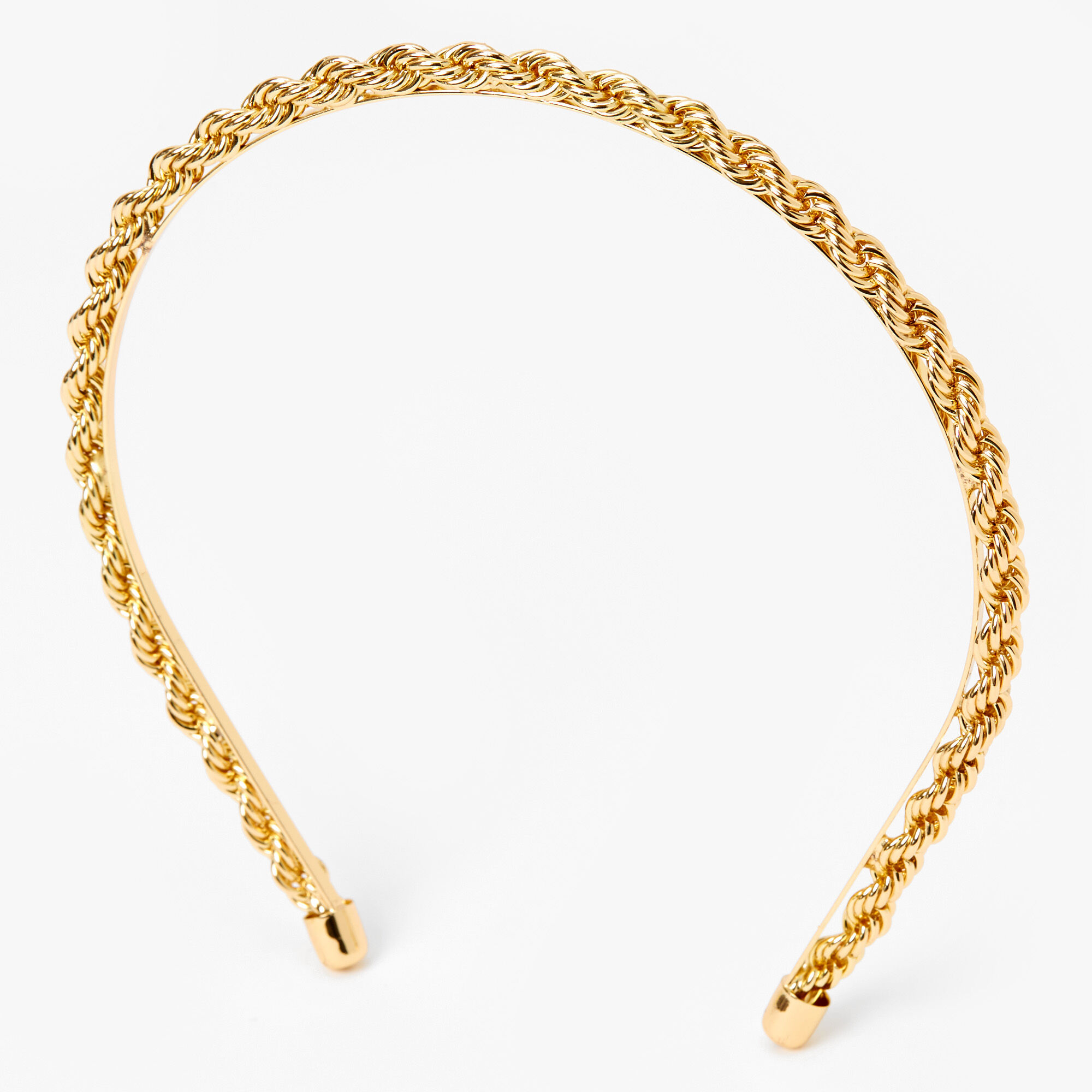 View Claires Twisted Chain Headband Gold information
