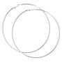 Silver 120MM Skinny Hoop Earrings,