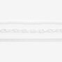 Silver Delicate Pearl &amp; Chain Strand Necklace,