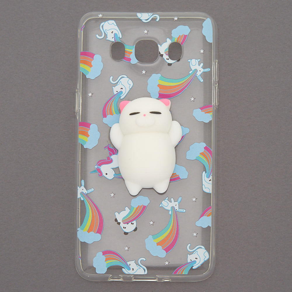 Rainbow Cat Squishy Phone Case - Fits Samsung Galaxy J5,