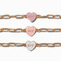 Bracelets avec breloques qui changent de couleur en fonction de l&rsquo;exposition aux UV BFF c&oelig;ur best friends - Lot de 3,