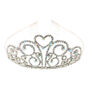 Claire&#39;s Club Silver-tone Crystal Heart Swirl Tiara,