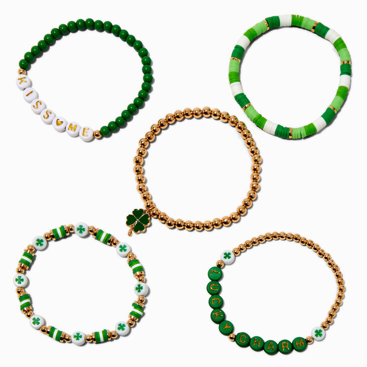 St. Patrick&#39;s Day Stretch Bracelets - 5 Pack,