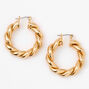 Gold 30MM Twisted Hoop Earrings,
