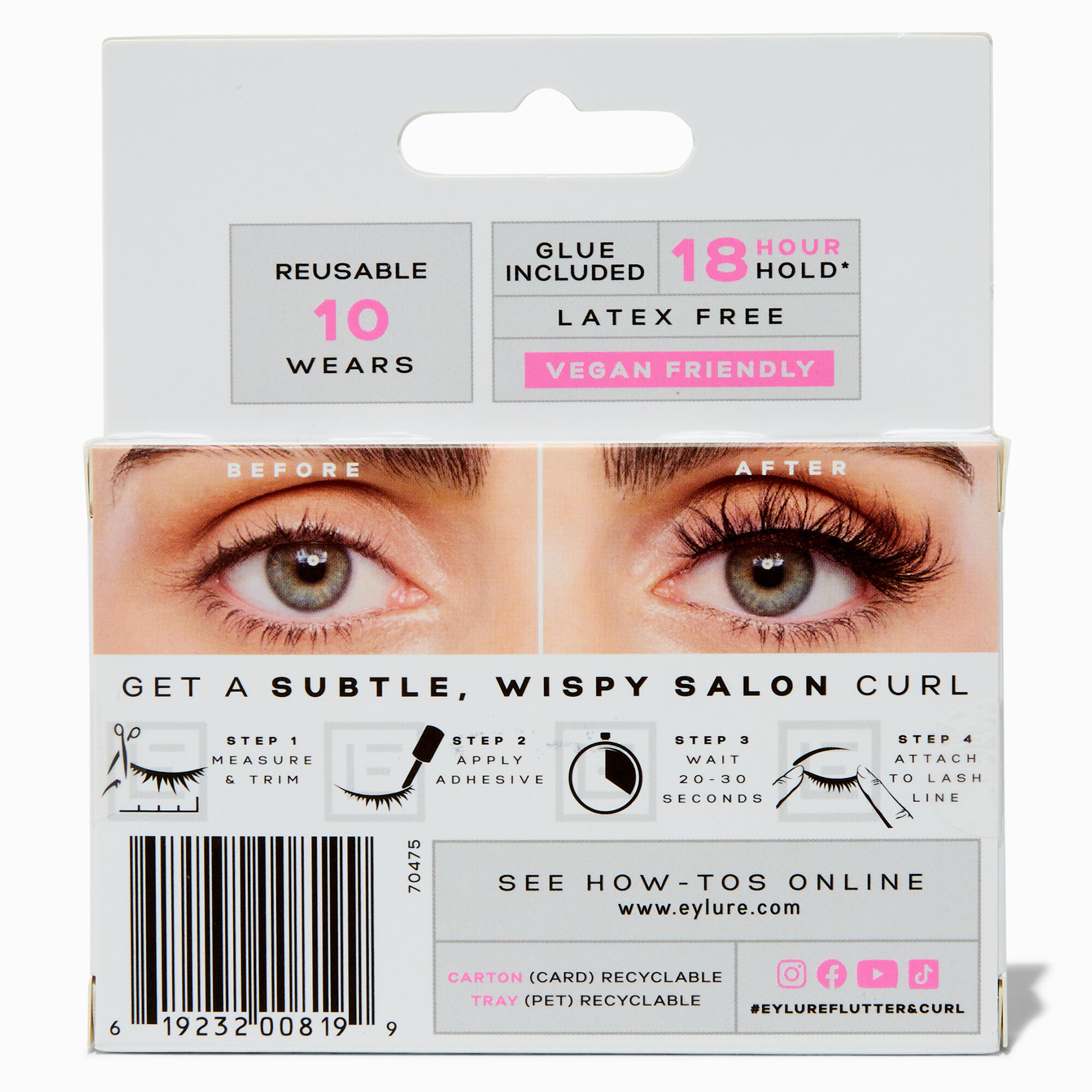 Eylure Flutter & Curl Faux Mink Eyelashes - Bloom,