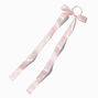 Blush Pink Satin Bow Hair Tie,