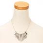 Silver Glitter Bar Fringe Necklace,