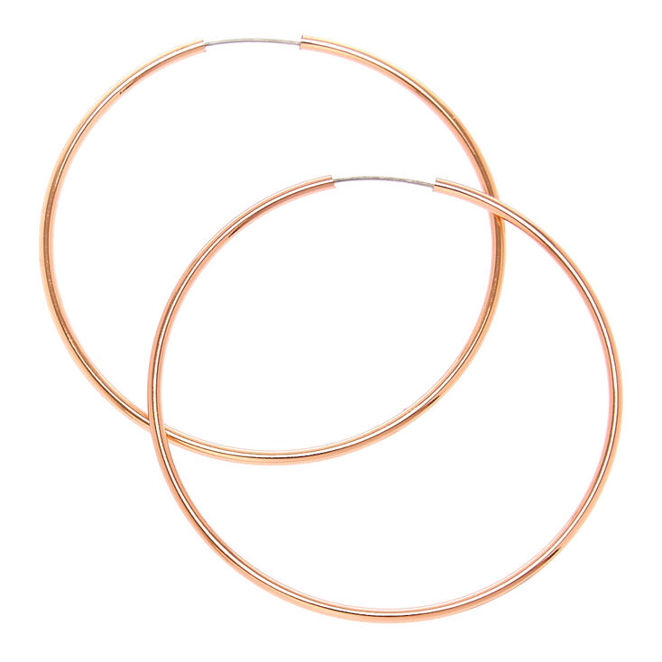 Rose Gold 40MM Hoop Earrings,