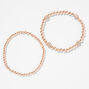 Rose Gold Fireballl Stretch Bracelets &#40;2 Pack&#41;,