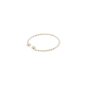 Silver-tone Stainless Steel Braided Faux Nose Ring,