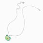 Collier &agrave; pendentif shaker grenouille vert,