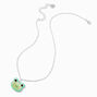 Green Frog Shaker Pendant Necklace,