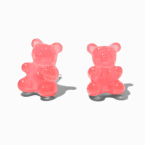 Red Gummy Bears&reg; Sterling Silver Post Stud Earrings,