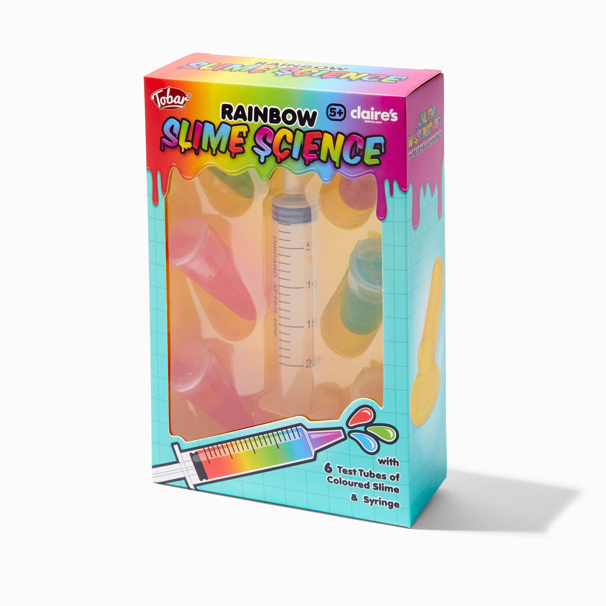 View Claires Exclusive Slime Science Set Rainbow information