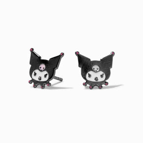 Sterling Silver Kuromi&trade; Enamel Stud Earrings,