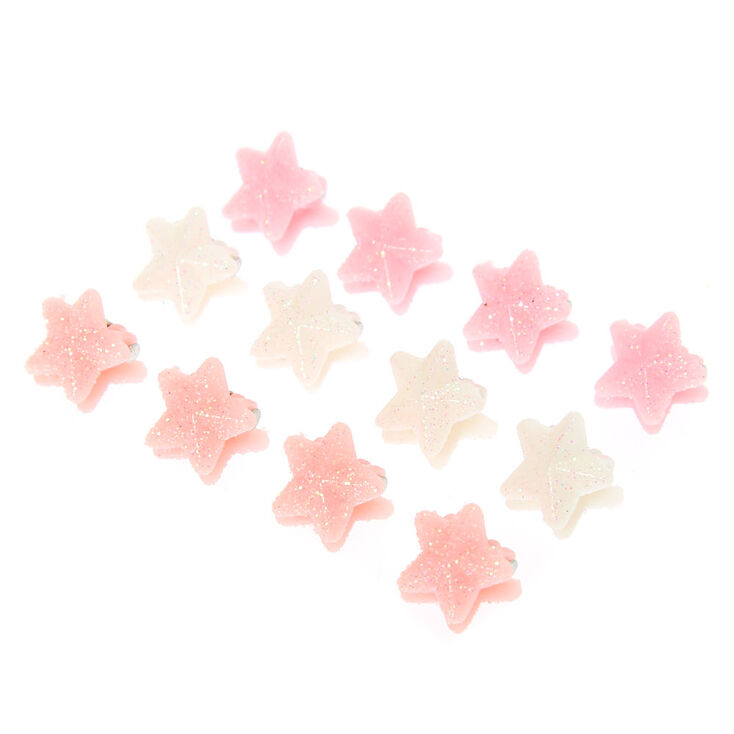 Claire&#39;s Club Glitter Star Hair Claw Clips - 12 Pack,