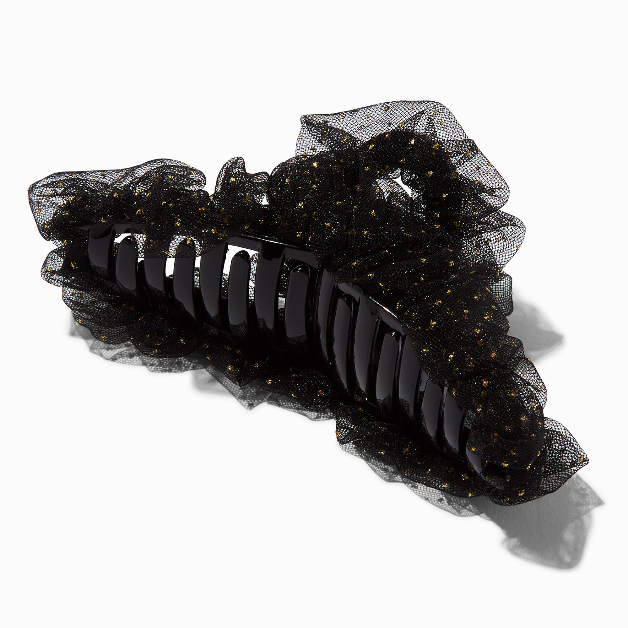 View Claires Glitter Tulle Hair Claw Black information