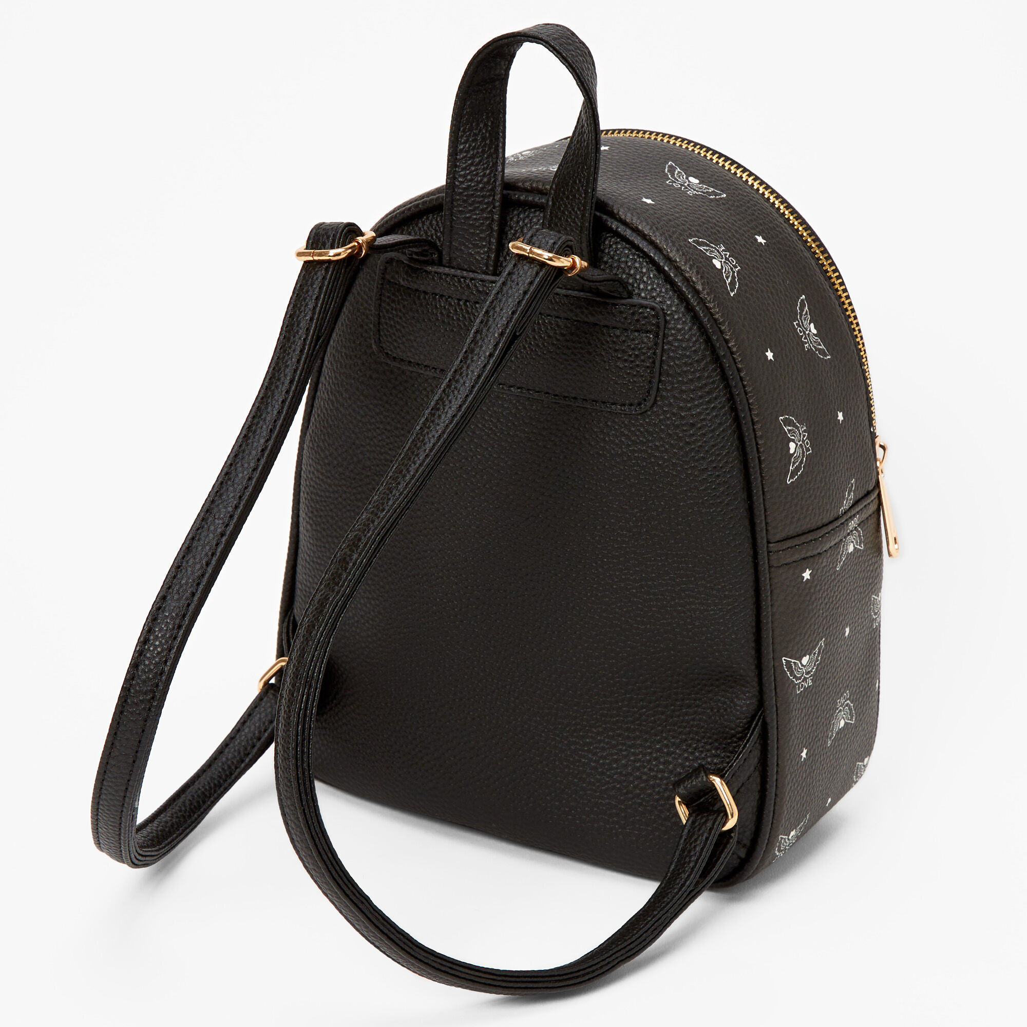 Love Angel Wings Black Small Backpack,