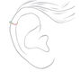 Titanium 16G Mixed Anodized Heart Cartilage Hoop Earrings - 3 Pack,