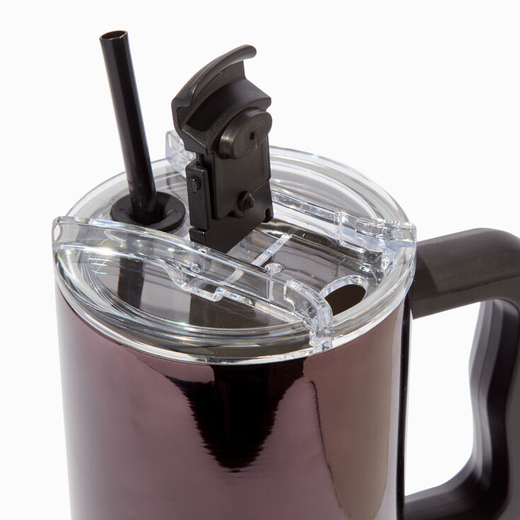 Black Chrome Stainless Steel Handled Tumbler,