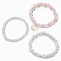 Iridescent Seashell Beaded Stretch Bracelets - 3 Pack,