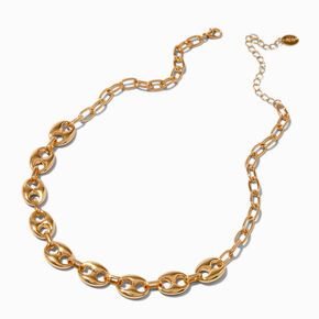 Gold-tone Pop Tab Chain Necklace,