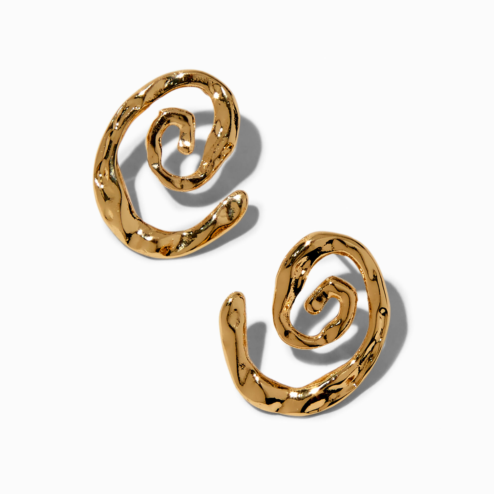 View Claires Tone Swirl Around Stud Earrings Gold information
