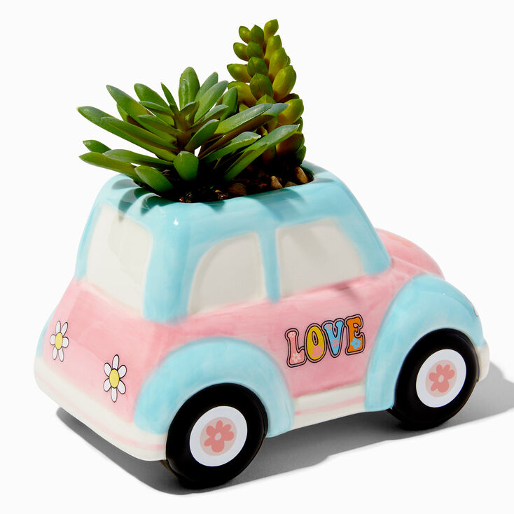 Love Bug Planter With Faux Succulent,