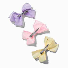 Claire&#39;s Club Pastel Ribbon Loopy Hair Bow Clips - 3 Pack,