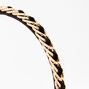 Black Velvet &amp; Gold Chain Braided Headband,