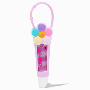 Claire&#39;s Club Purple Flower Lip Gloss Tube,