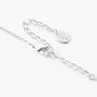Silver Initial Mood Pendant Necklace - H,