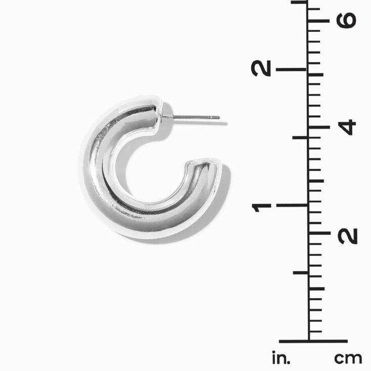 Silver 30MM Chunky Hoop Earrings,