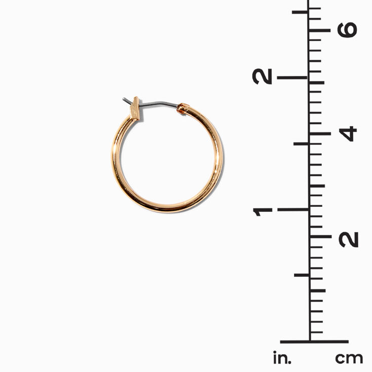 Gold-tone Graduated Hinge Hoop Earrings - 3 Pack,
