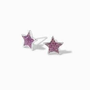 Purple Star Stud Earrings,