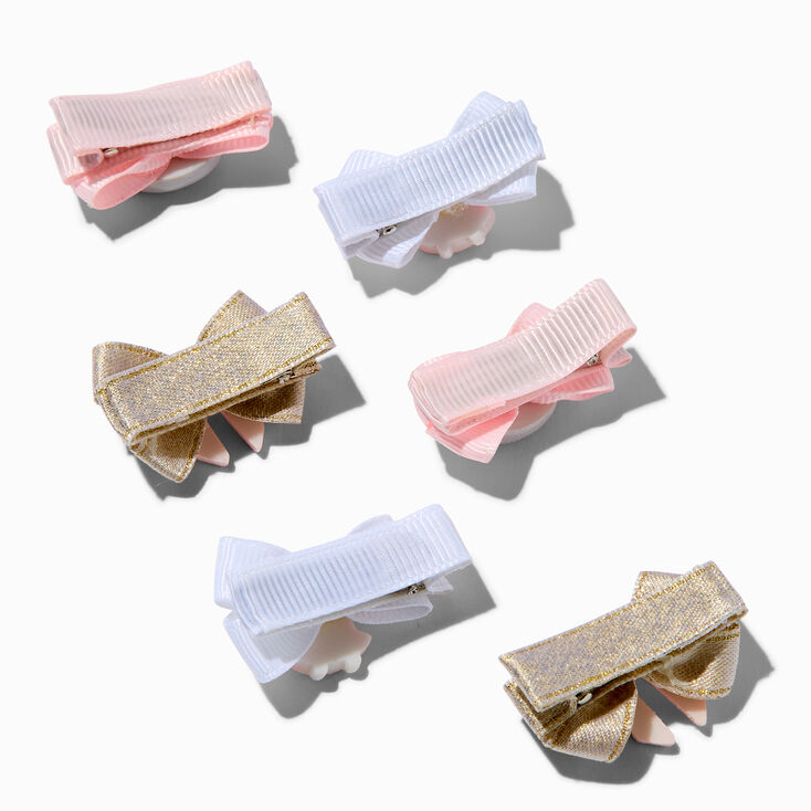 Claire&#39;s Club Critter Mini Hair Bow Clips - 6 Pack,