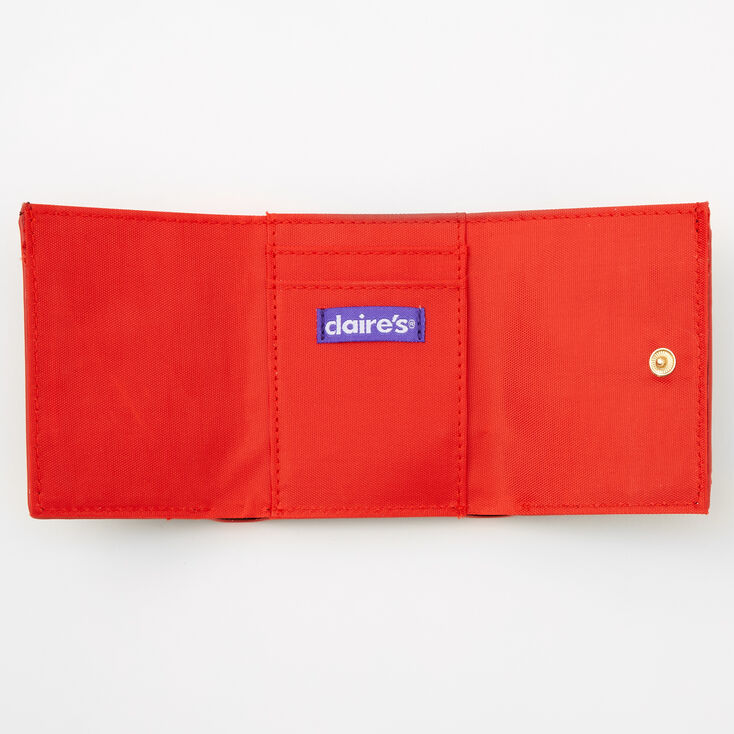 Red Heart Trifold Wallet - Black,