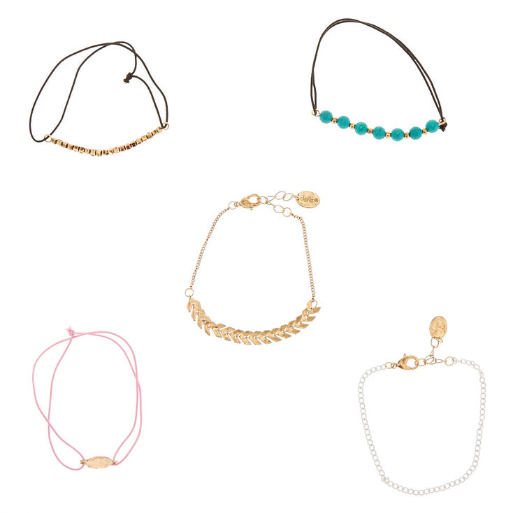 Rose Gold Jade Bracelet 3 Pack,