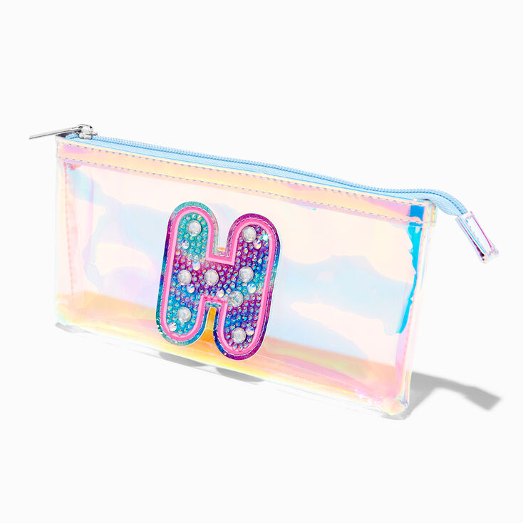 Holographic Initial Pencil Case - H,