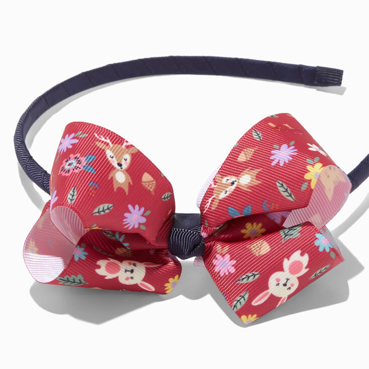 Claire&#39;s Club Forest Critters Loopy Bow Headband Set - 3 Pack,