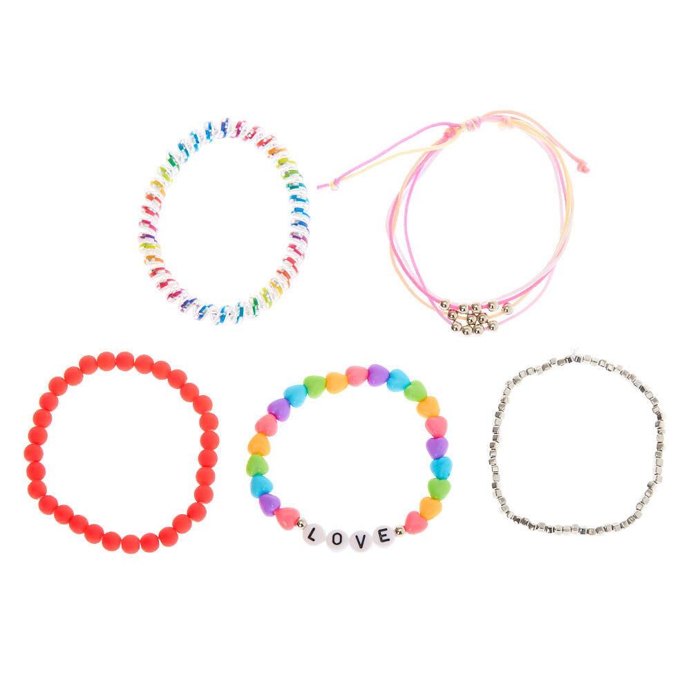 Rainbow Love Bracelets - 5 Pack,