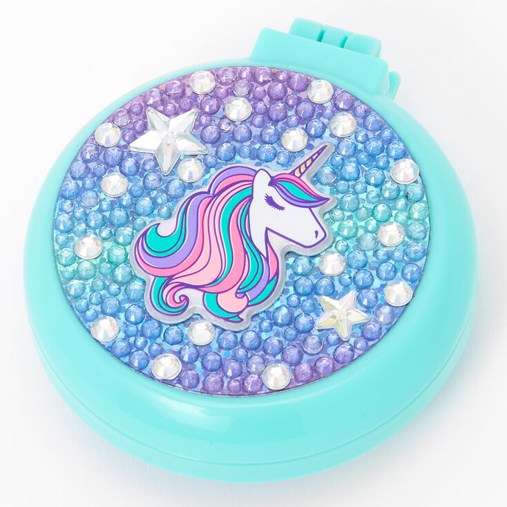 Miss Glitter the Unicorn Bling Pop-Up Hair Brush - Mint,