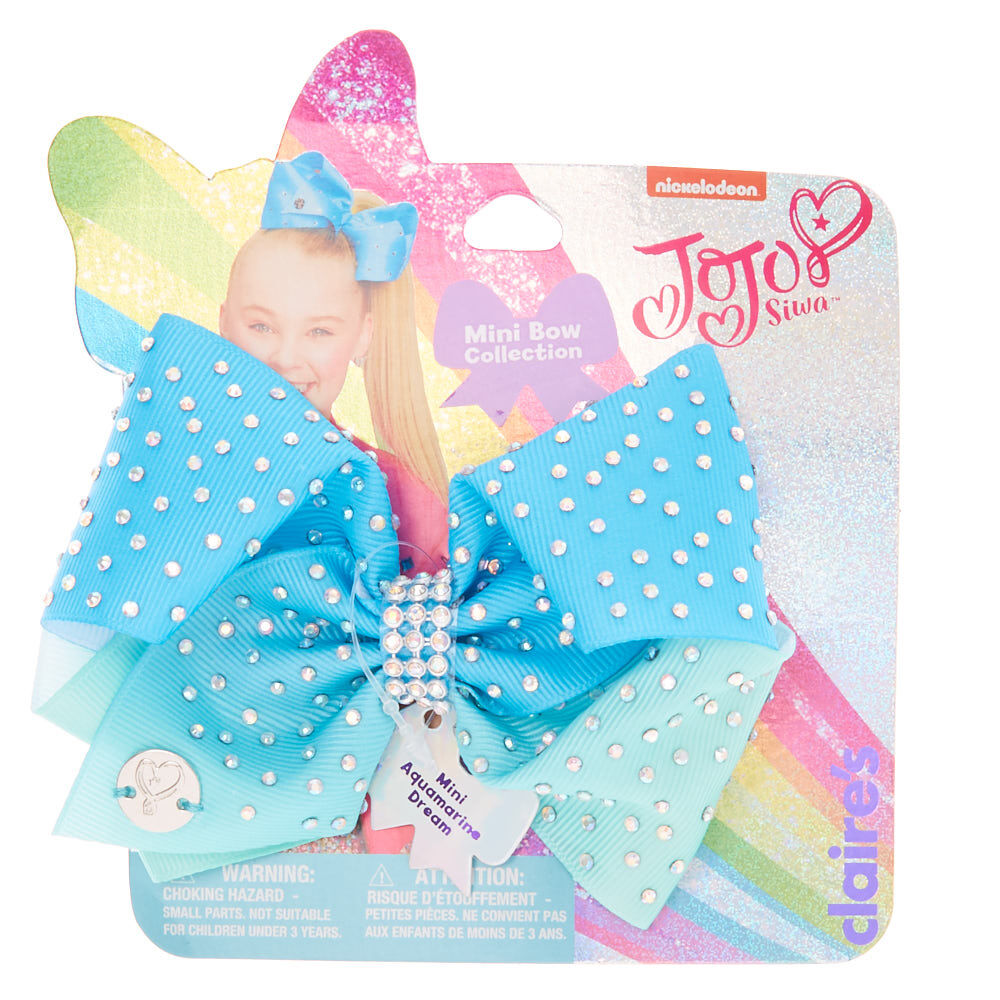 Set of 2 Small JoJo Siwa Blue Metallic Bows