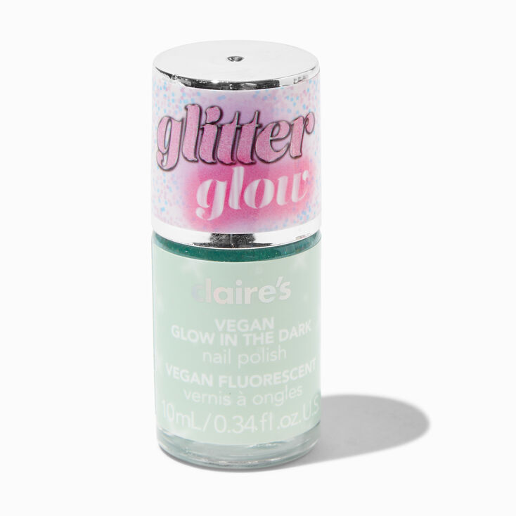 Glitter Glow Vegan Glow in The Dark Nail Polish - Mint,